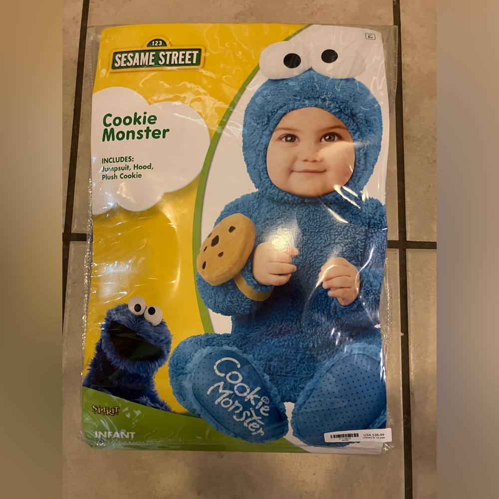 Infant Cookie Monster Halloween Costume 18-24 months